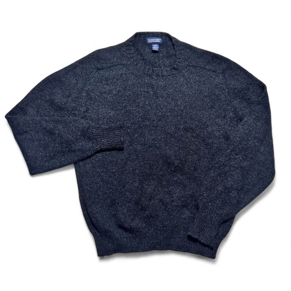 Lands’ End Vintage 90s Shetland Wool Scotland Crew Sweater Jumper Large